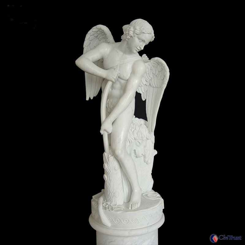 White marble famous celebrity statue